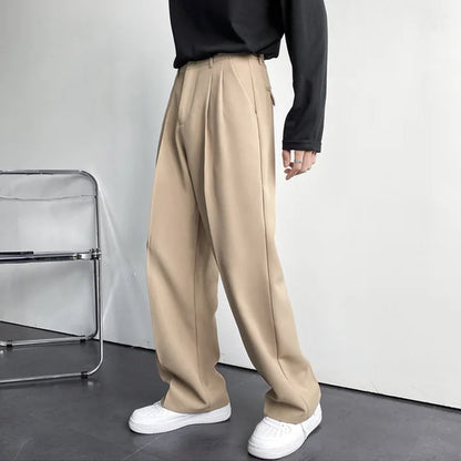 2021 New Thin Casual Pants Men'S Casual Pants Loose Straight-Leg Pants Fashion Casual White Wide-Leg Pants