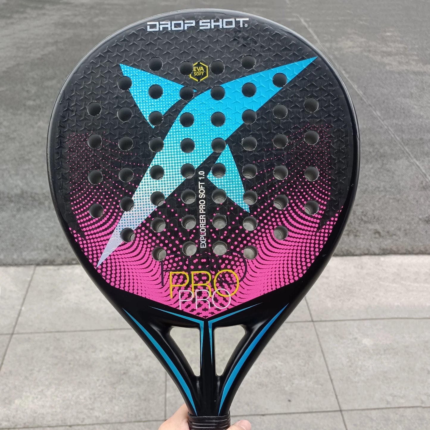 Padel Racket 38mm EVA Soft 3D Face Full 3K/12K Carbon Spin & Control Professional Padel Paddle  with Cover