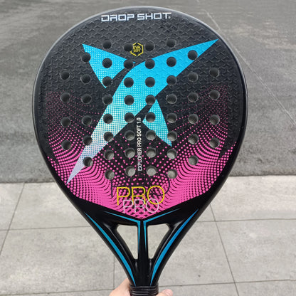 Padel Racket 38mm EVA Soft 3D Face Full 3K/12K Carbon Spin & Control Professional Padel Paddle  with Cover