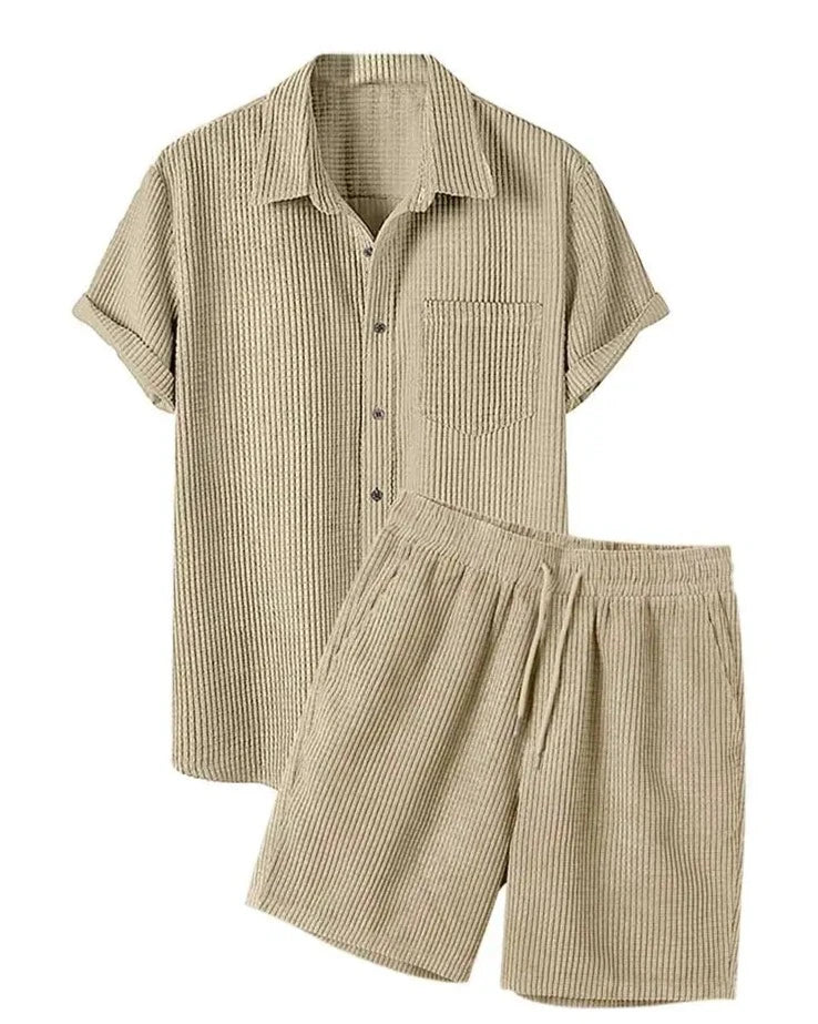 Sinai Aura Corduroy Shirt and Shorts Set