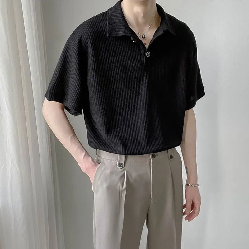 Sinai Aura Polo Shirt - Fashionable Loose Fit with Lapel Collar