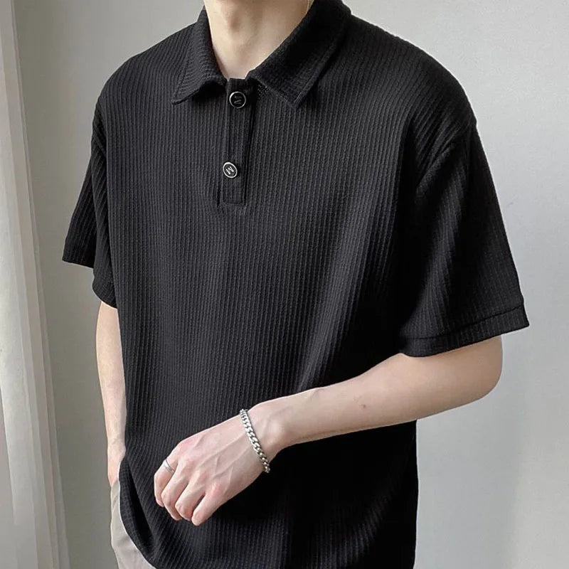 Sinai Aura Polo Shirt - Fashionable Loose Fit with Lapel Collar