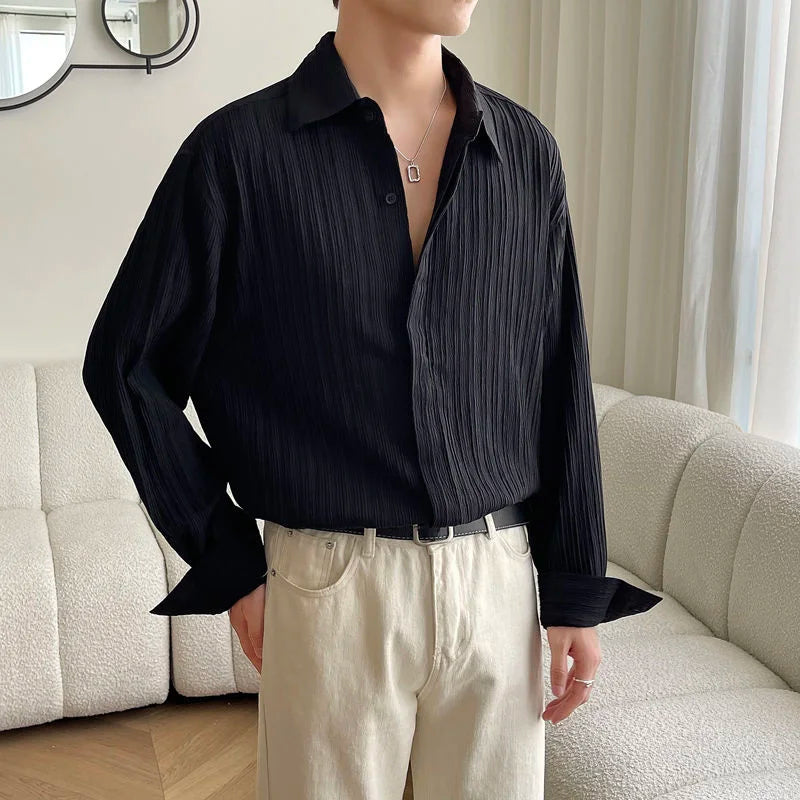 Slim Fit Long Sleeve Men's Dress Shirt