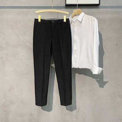 Summer New Men'S Trousers, Casual Pants, Thin and Breathable Korean Version of Slim Nine-Point Pants Casual Classic Men'S Brand