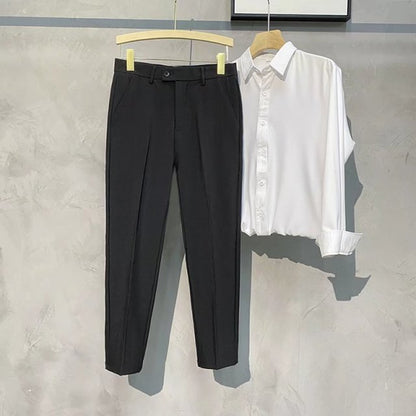 Summer New Men'S Trousers, Casual Pants, Thin and Breathable Korean Version of Slim Nine-Point Pants Casual Classic Men'S Brand